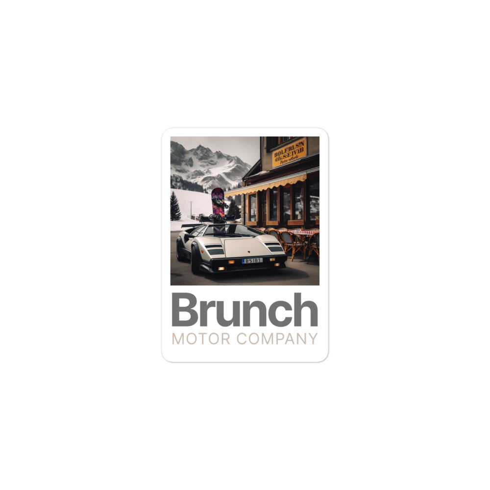 The Sticker - Snowboarding Supercar Brunch