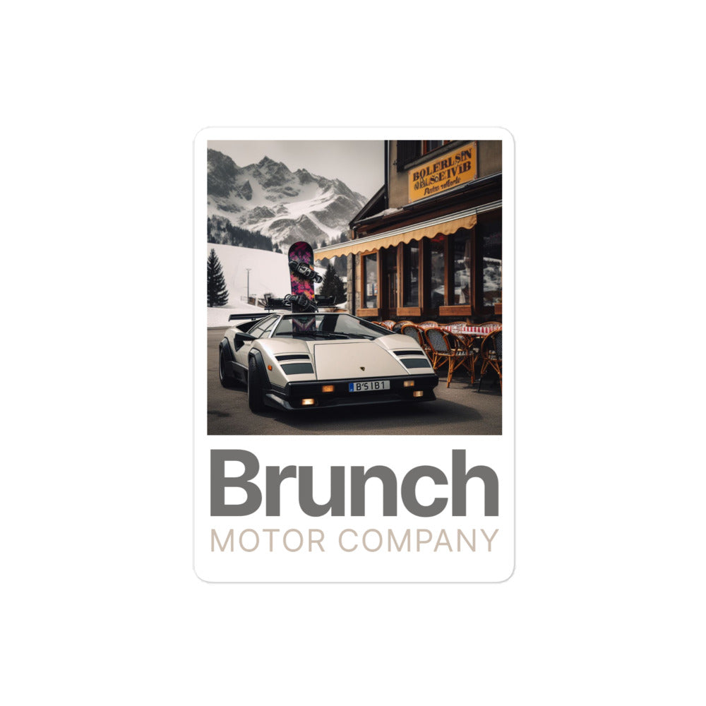 The Sticker - Snowboarding Supercar Brunch