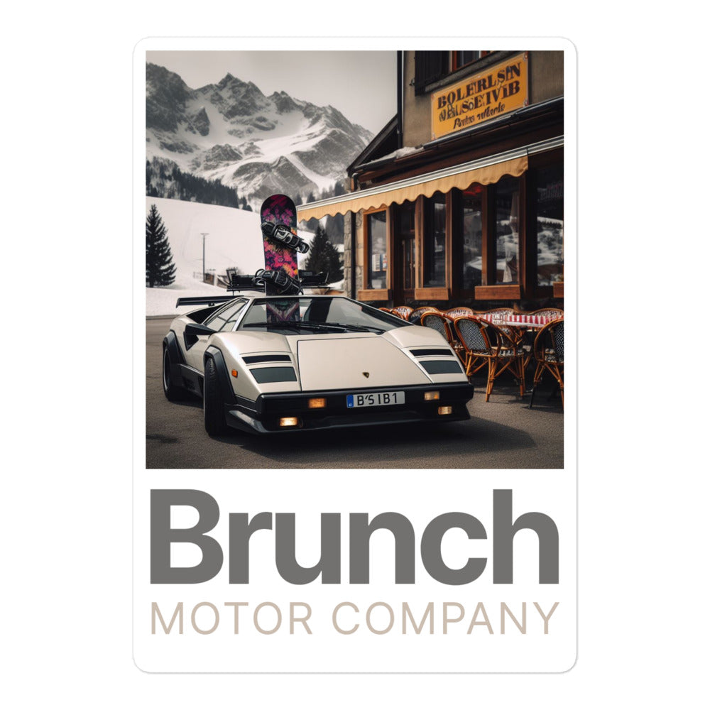 The Sticker - Snowboarding Supercar Brunch